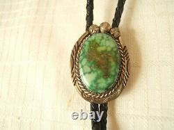 Vintage Bolo Tie Blue Green Turquoise Very Pretty Nicely Made