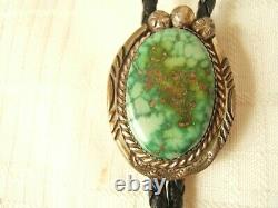 Vintage Bolo Tie Blue Green Turquoise Very Pretty Nicely Made