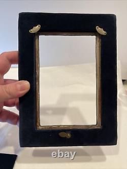 Vintage British made sterling silver 6x4 frame made in London In 1983 Floral