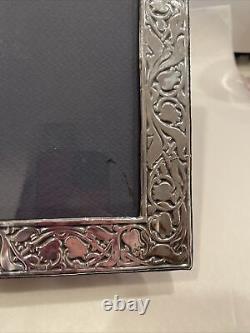 Vintage British made sterling silver 6x4 frame made in London In 1983 Floral