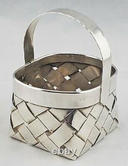 Vintage Cartier Sterling Silver Woven Bridal Ring Basket 48g Hand Made