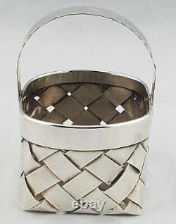 Vintage Cartier Sterling Silver Woven Bridal Ring Basket 48g Hand Made