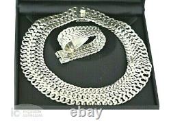 Vintage Designer Escorcia Taxco 950 Silver Hand Made Necklase Brazelet Set