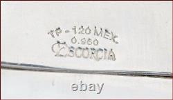 Vintage Designer Escorcia Taxco 950 Silver Hand Made Necklase Brazelet Set