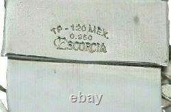 Vintage Designer Escorcia Taxco 950 Silver Hand Made Necklase Brazelet Set