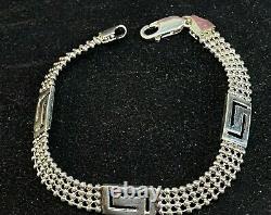 Vintage Estate Sterling Silver Bracelet Made In Italy Designer Signed Ati
