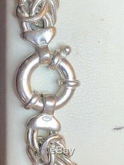 Vintage Estate Sterling Silver Byzantine Bracelet Made In Italy