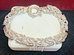 Vintage Estate Sterling Silver Byzantine Bracelet Made In Italy