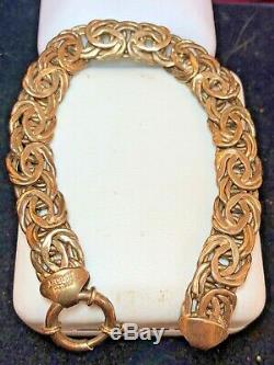 Vintage Estate Sterling Silver Byzantine Woven Bracelet Made Turkey Signed Ot
