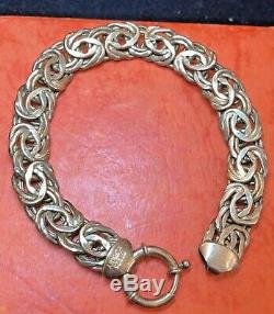 Vintage Estate Sterling Silver Byzantine Woven Bracelet Made Turkey Signed Ot