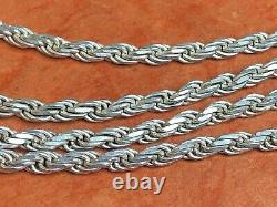 Vintage Estate Sterling Silver Chain Necklace Designer Signed Milor Made Italy