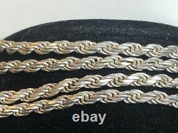 Vintage Estate Sterling Silver Chain Necklace Designer Signed Milor Made Italy