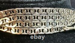 Vintage Estate Sterling Silver Necklace Chain Mariner Made In Italy 20