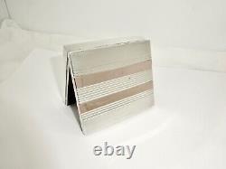 Vintage Hand Made Sterling Silver & 14k Gold Box, Clean, Unused, Tight, Se, 3 3/8