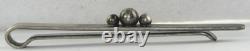 Vintage Hand Made Sterling Silver Ag Alexis Godtbergsen Mens Tie Bar Denmark