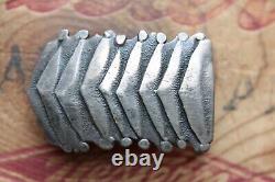 Vintage Hand Made Sterling Silver Arrowhead Design Western Belt Buckle