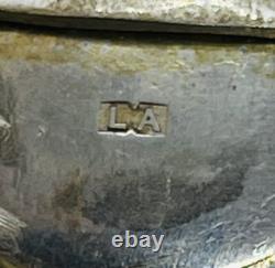 Vintage Hand Made Sterling Silver Blue Green Enamel Necklace