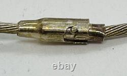 Vintage Hand Made Sterling Silver Blue Green Enamel Necklace