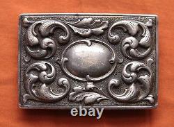 Vintage Hand Made Sterling Silver Cast Western Belt Buckle
