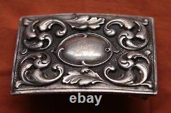 Vintage Hand Made Sterling Silver Cast Western Belt Buckle