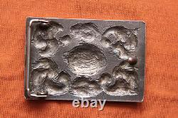 Vintage Hand Made Sterling Silver Cast Western Belt Buckle