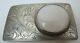 Vintage Hand Made Sterling Silver Western Belt Buckle with Opal Stone 55.5 grams
