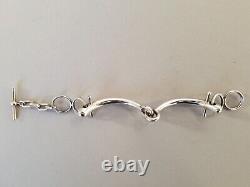Vintage Hand-made Sterling Silver Bracelet. Horse Lovers! Very solid