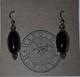 Vintage Harold Smith Navajo Made Sterling Silver With Onyx Gem Dangle Earrings