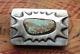 Vintage Heavy Hand Made Sterling Silver Turquoise Belt Buckle 199 grams