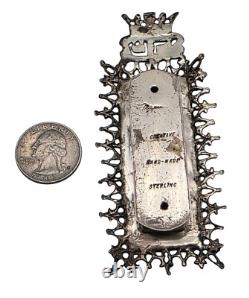 Vintage MEYERS Hand Made Creative Sterling Silver Jewish Wall Hanging Mezuzah
