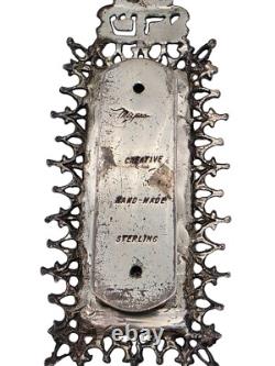 Vintage MEYERS Hand Made Creative Sterling Silver Jewish Wall Hanging Mezuzah