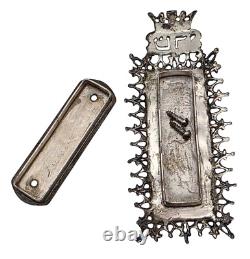 Vintage MEYERS Hand Made Creative Sterling Silver Jewish Wall Hanging Mezuzah