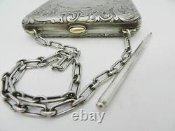 Vintage Made for Tiffany & Co Sterling Silver Purse Wristlet Wallet Coin Pencil