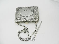 Vintage Made for Tiffany & Co Sterling Silver Purse Wristlet Wallet Coin Pencil