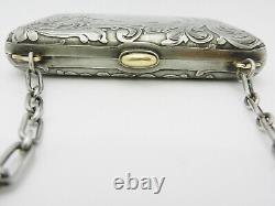 Vintage Made for Tiffany & Co Sterling Silver Purse Wristlet Wallet Coin Pencil