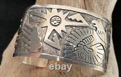 Vintage Mexican Sterling Silver Hand Made Overlay Taxco Bracelet