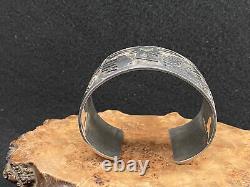 Vintage Mexican Sterling Silver Hand Made Overlay Taxco Bracelet