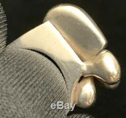 Vintage Modernist Unique Studio Made Estate Sterling Silver Organic Ring Size 6