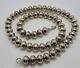 Vintage -NATIVE AMERICAN NAVAJO MADE STERLING SILVER BEAD NECKLACE 53.8 Grms 20