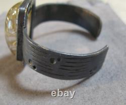 Vintage Nicholas Pietsch Rutile Quartz Custom Made Sterling Silver Bracelet