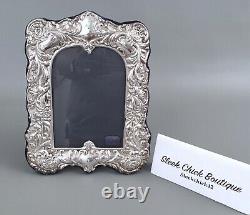 Vintage ORNATE Sterling Silver RBB Picture Frame Made in England-359g 9 x 6.5