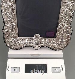 Vintage ORNATE Sterling Silver RBB Picture Frame Made in England-359g 9 x 6.5