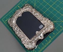 Vintage ORNATE Sterling Silver RBB Picture Frame Made in England-359g 9 x 6.5