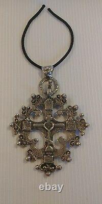 Vintage PERUZZI BOSTON Sterling Silver Cross Pendant Made in USA