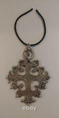 Vintage PERUZZI BOSTON Sterling Silver Cross Pendant Made in USA