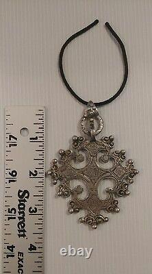 Vintage PERUZZI BOSTON Sterling Silver Cross Pendant Made in USA