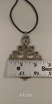 Vintage PERUZZI BOSTON Sterling Silver Cross Pendant Made in USA