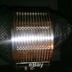 Vintage R Gucci Silver Cuff Bracelet made in italy