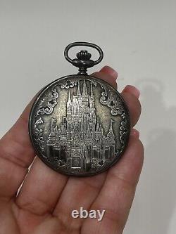 Vintage Rare Disney Pocket Watch Sterling Silver Limited Edition Swiss Made