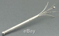 Vintage Retractable Swizzle Stick Sterling Silver Made in England